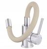 Deante Neo Luno Standing Kitchen Tap With Curved Spout, Beige-Chrome, 1 Pc
