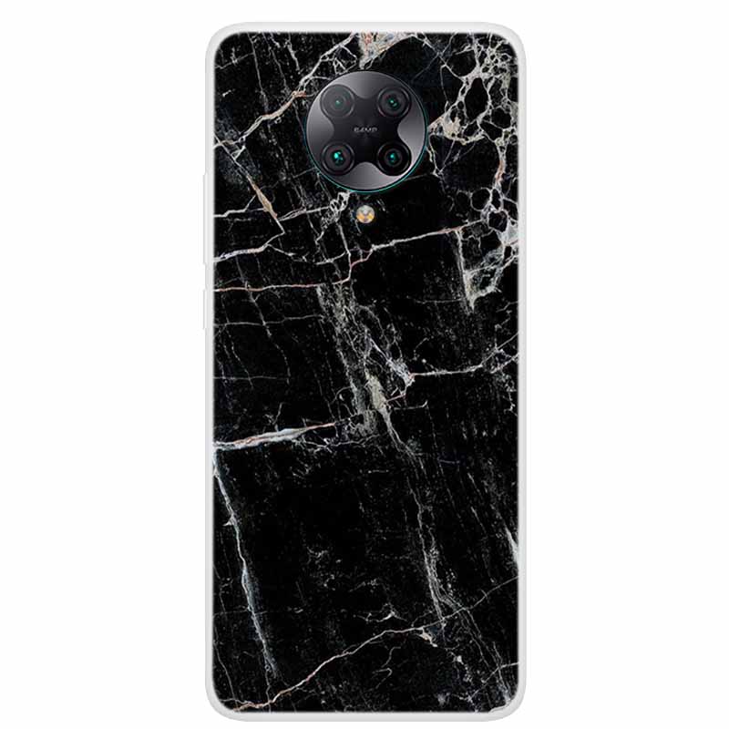 For Poco F2 Pro Case 6.67'' Clear Marble Soft TPU PocoF2 Pro F 2 F2Pro Phone Cover For Xiaomi Poco F2 Pro Shells Cartoon Fundas