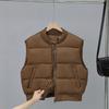 Cotton Vest Women's Autumn and Winter New Stand-up Collar Small Short Thickened Cotton Vest Jacket Tide