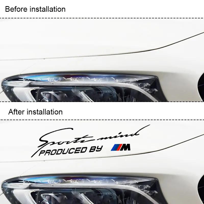 1 Stück Auto Licht Augenbrauen Aufkleber Personalisierter Scheinwerferaufkleber Für BMW E90 E34 E36 E39 E53 E60 F10 F30 F15 G05 F16 G06 G07 X1 X5 X6