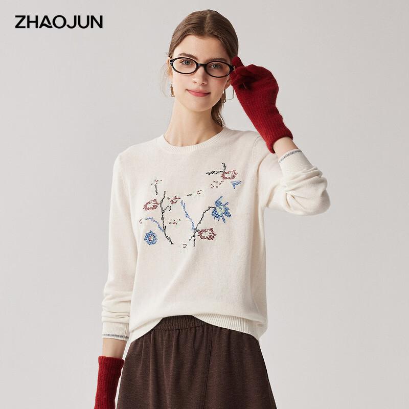 Zhao Jun Women's Embroidered Cashmere Sweater