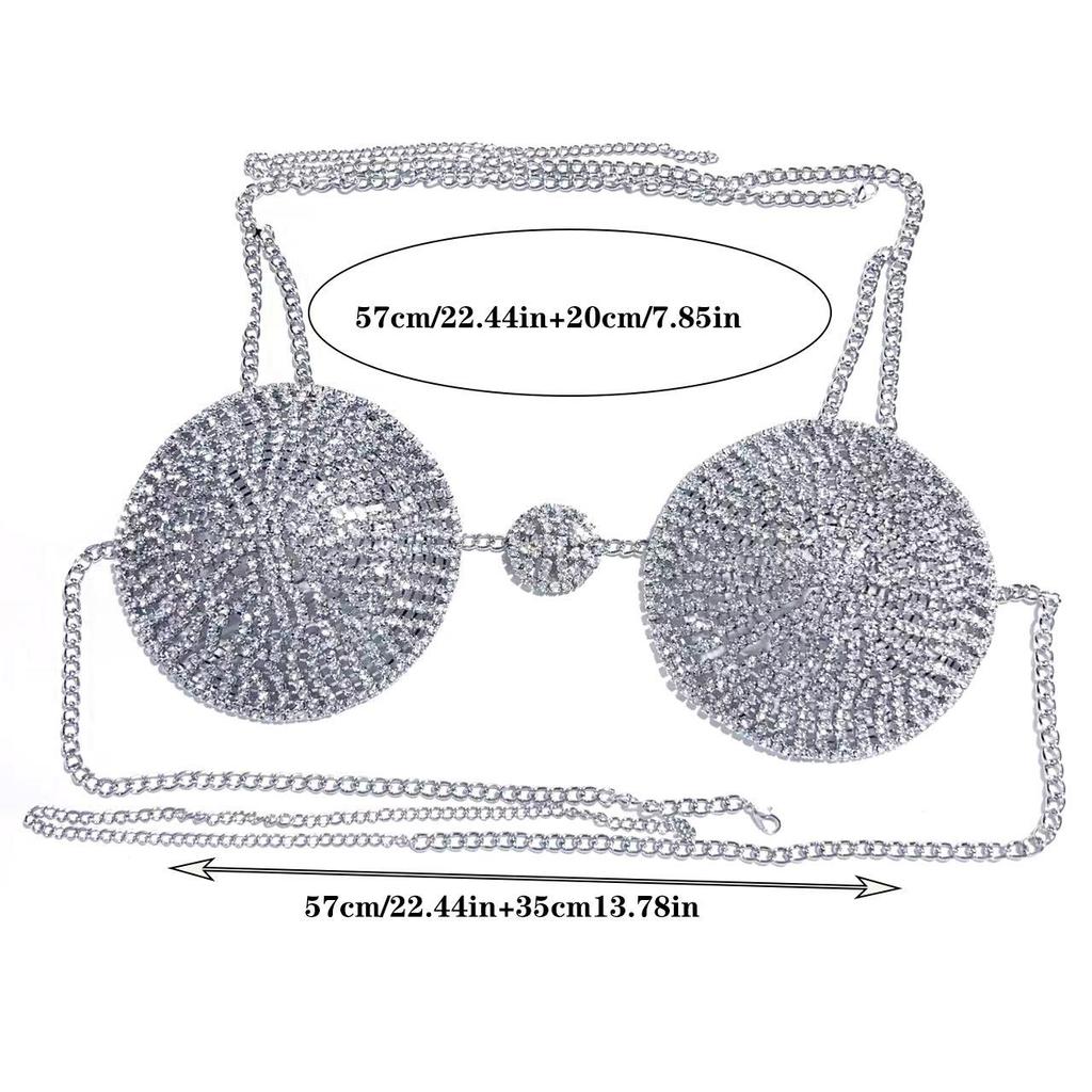 Kamínková vícevrstvá bikiny hrudní řetízka - Luxusní křišťálový tělový doplněk