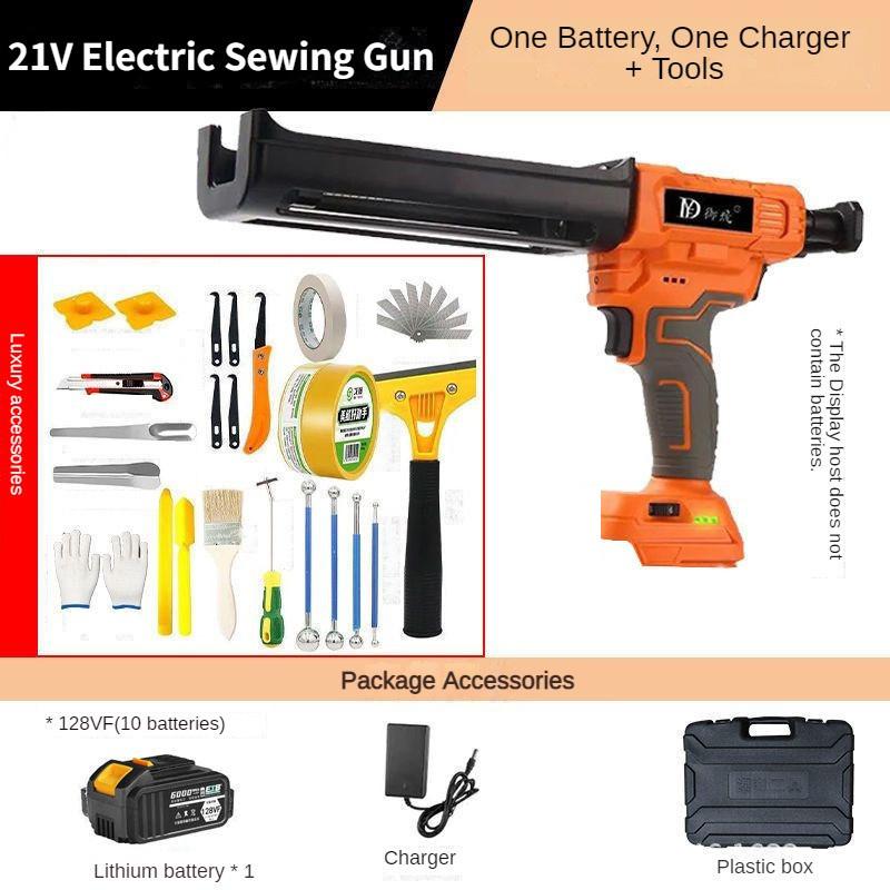 21V Fully Automatic Beauty Seam Glue Machine Household Repair Power Tool Electric Double Tube Glue Gun