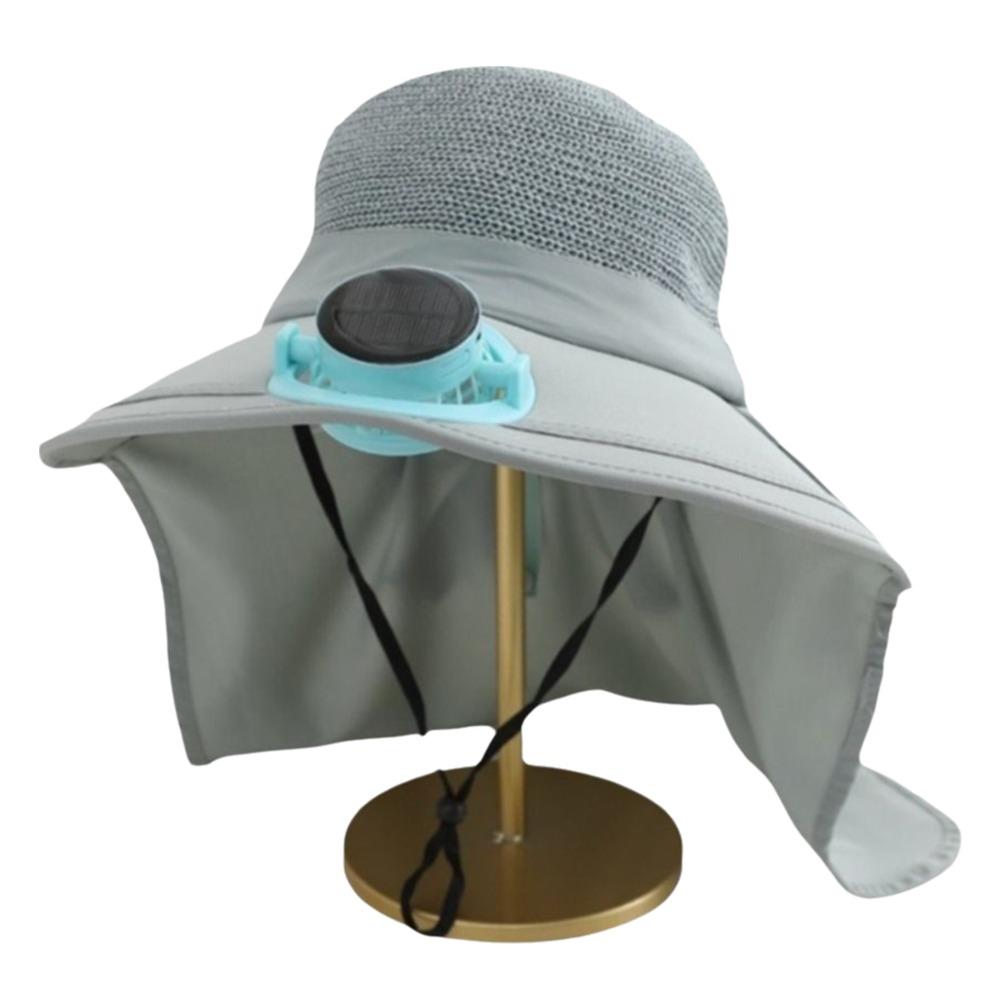Breathable Solar Fan Cap Anti-UV Cooling Fan Hat Women Sun Hat Sun Cap  Tea Picking