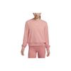 Solid Color Crew Neck Long Sleeve Sweatshirt Women Tops Light-Pink FB5126-618