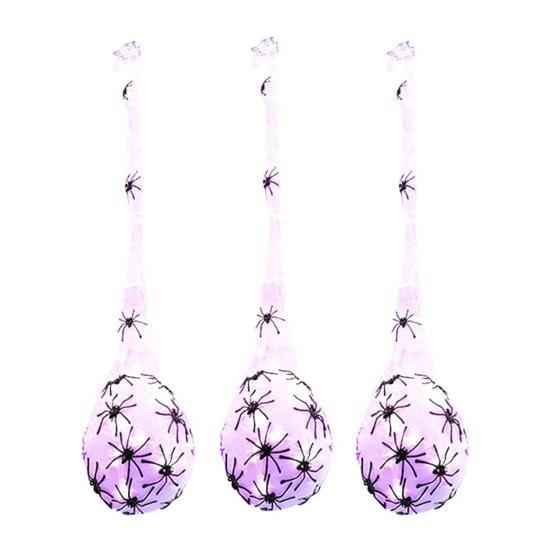 

Украшение на Хэллоуин, модное ужасное светодиодное висящее яйцо-паук, страшное яркое висячее яйцо-паук, декор на Хэллоуин для вечеринок на Хэллоуин фиолетовый