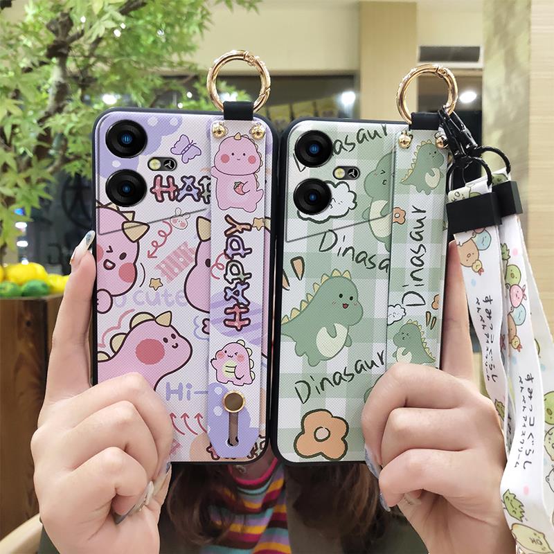 Back Cover Cute Phone Case For Tecno Pova Neo3/LH6N Protective Waterproof Cartoon Silicone Ring Anti-dust Soft case