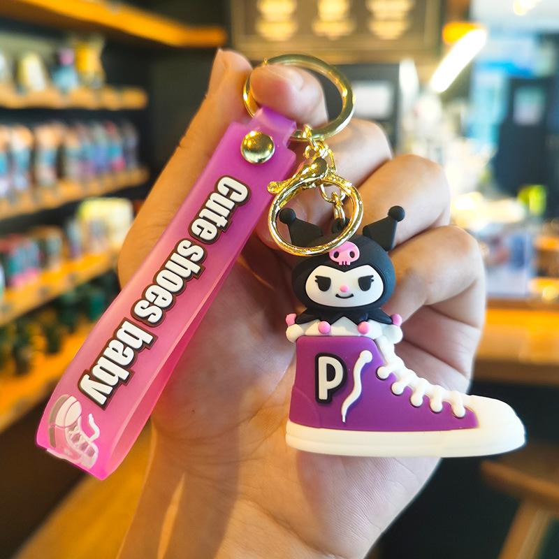 Canvas Shoes Sanrio Keychain Kuramitsu Sanrio Keychain Cartoon Doll Cute Key Ring Sanrio Gift Kawaii Cute Personalized Gifts Y2k