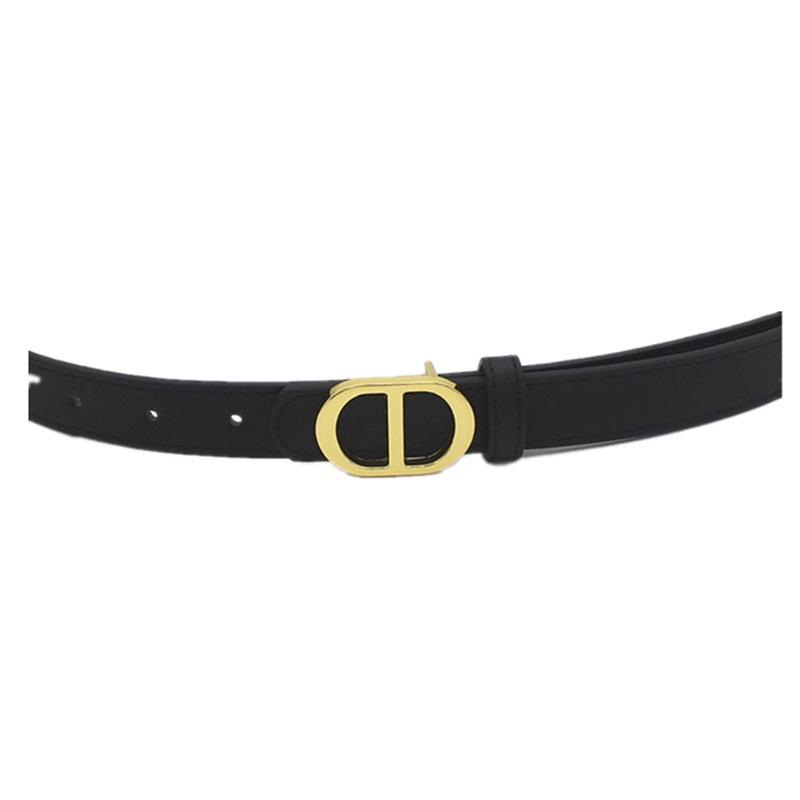 Gold Alloy D-Ring Buckle Belt for Women's Fashion - European & American Style Jeans Accessory
