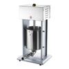 Elektrischer Wurstfüller, 10 kg / 22 lbs Vertikaler Fleischfüller mit stufenloser Geschwindigkeitsregelung, Edelstahl-Wurstfüllmaschine, Fußpedal & 4