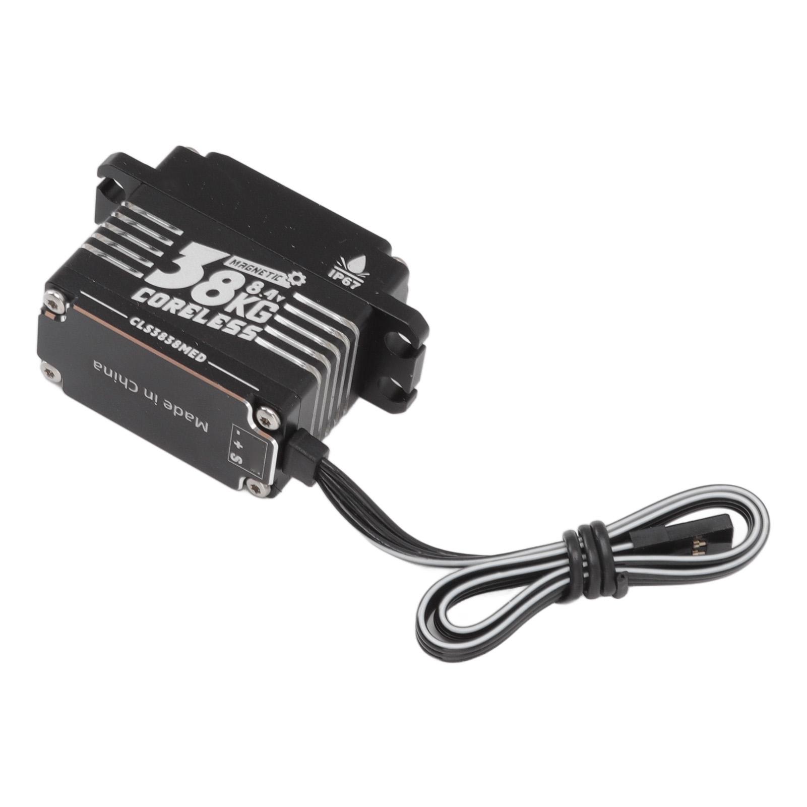 

FLASH HOBBY 38KG Coreless Motor Servo High Torque Programmable Waterproof Aluminium Alloy Steering Servo for RC Cars