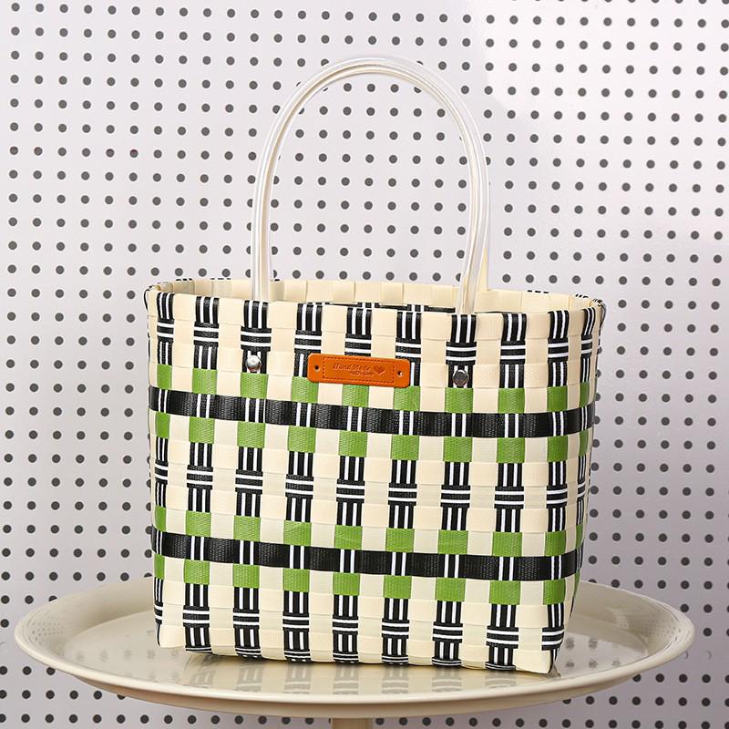 Ручная работа, клетчатая женская сумка и корзина для пикника, фотореквизит