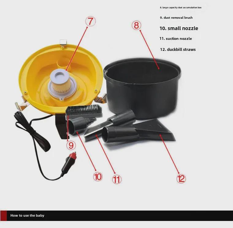 12-V-Hochleistungs-Autostaubsauger mit starker Saugkraft