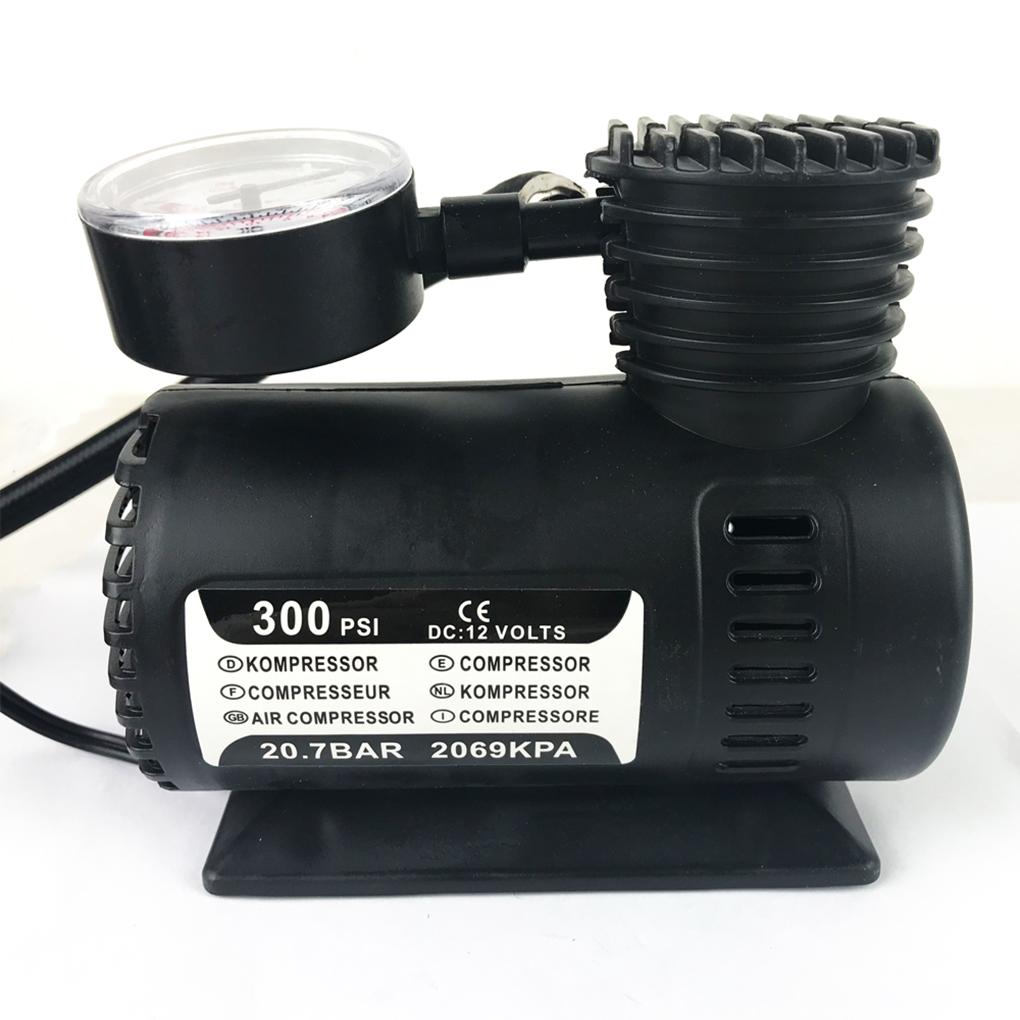 12V 300PSI Fast Inflating Car Electric Mini Compact Air Compressor Pump Bike Tyre Air Bed Balloon Inflator