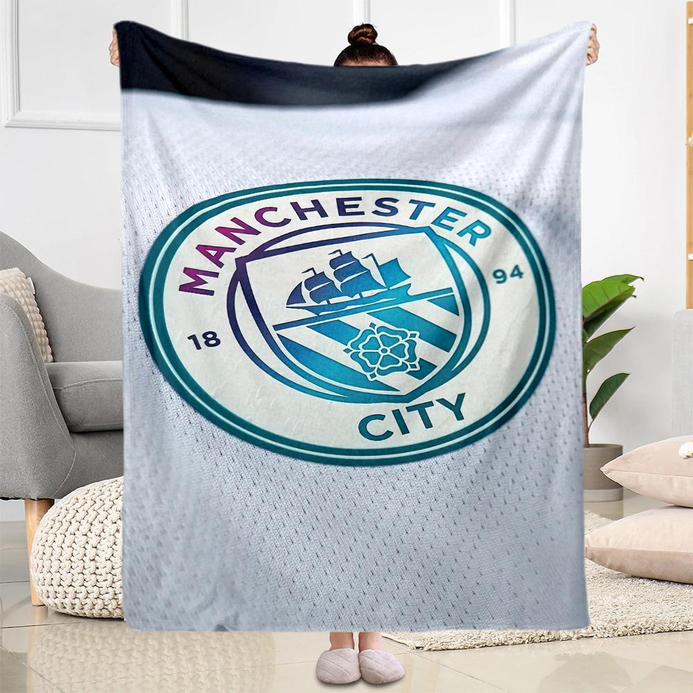 Manchester City Blanket Durable Comfort Perfect For Office Sofa Seaside For All Occasions Digital Print Unique Gift For Family And Friends Camping