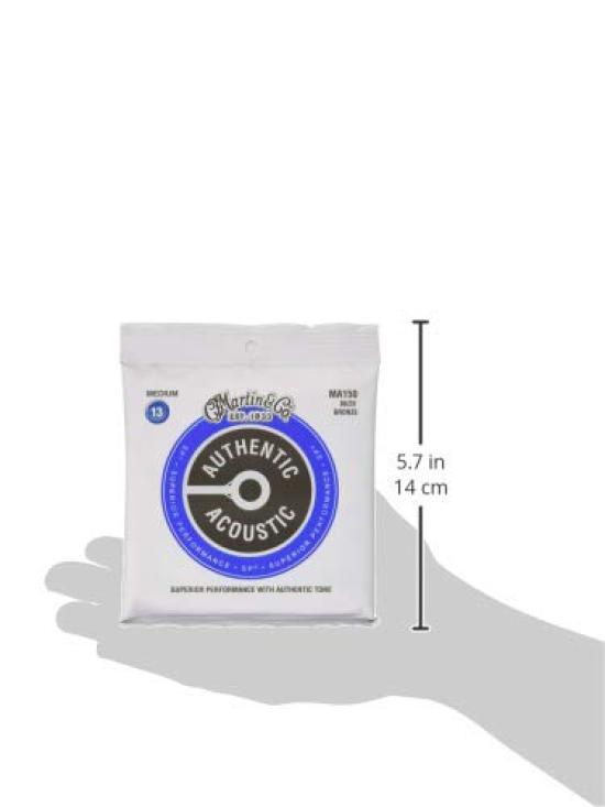 MARTIN AUTHENTIC ACOUSTIC Superior Performance MA150 Medium Acoustic Guitar Strings, .013-.056