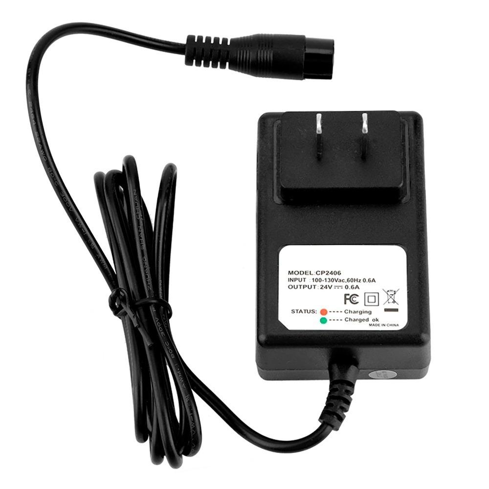 

24V 0.6A Electric Scooter Charger Black Housing 110V Battery Charger Battery Desulfator for Razor E100 E125 E500S PR200