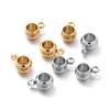10pcs/lot Stainless Steel Spacer Beads Pendant Charms Clasps Gold Color Bail Beads for DIY Jewelry Necklace Making Findings