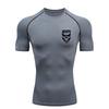 Skull Pattern Men's Sports T - Shirt Training Fitness Compression Workout T - Shirt Athletic Tees Gym T - Shirts Running