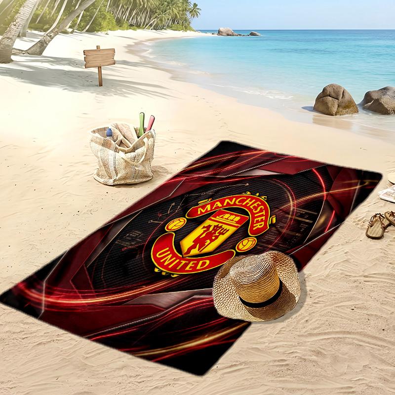 Manchester United Printed Beach Towel Quick Dry Soft TowelPortable Large Rectangular Beach Blanket for Travel Swimming Pool