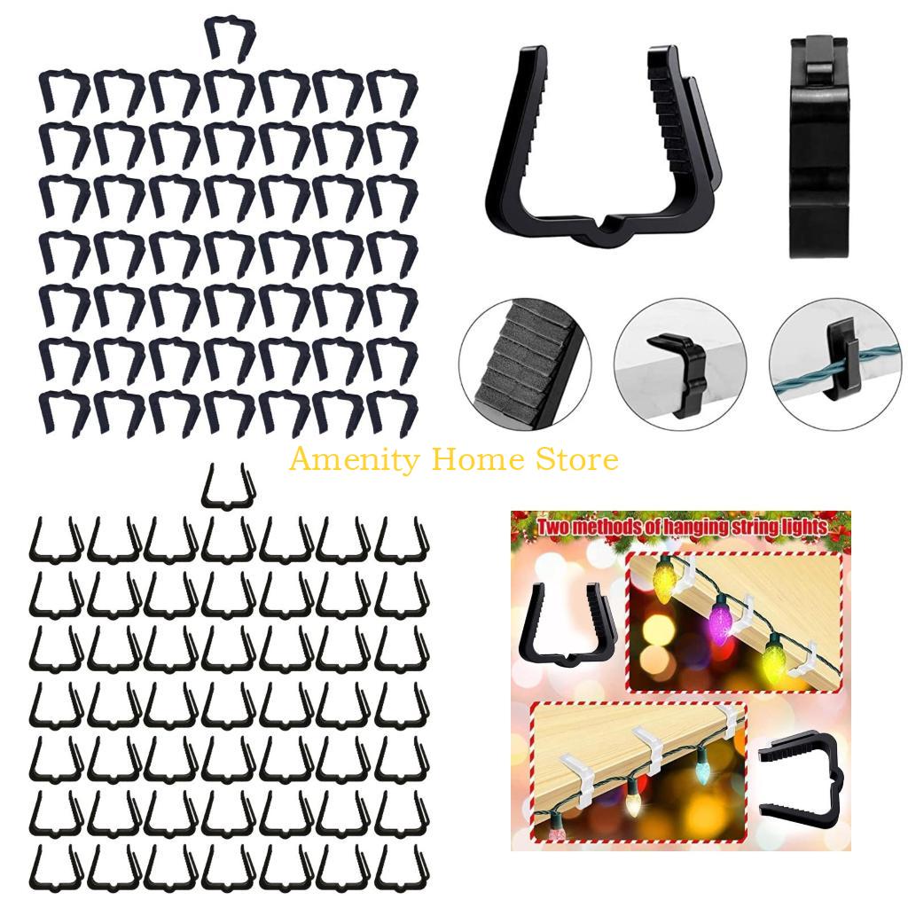 

F26C 50Pieces Portable Holiday Light Clip For Deck Banister And Fascia Board Easy Installation For Christmas Decorations CN