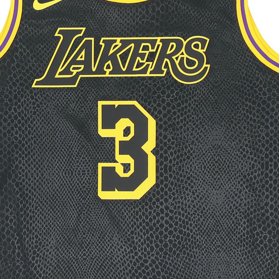 Nike NBA Lakers Anthony Davis Swingman Jersey Black Men Streetwear DJ1433-010