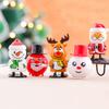 LEDMOMO Christmas Santa Claus Christmas Prize Gift Figurine 9-Piece Wind-Up Ornament, Spring-Mounted