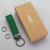 Belleterny Frosted Genuine Leather Keychain - Luxury Keyring Pendant with Logo Customization.