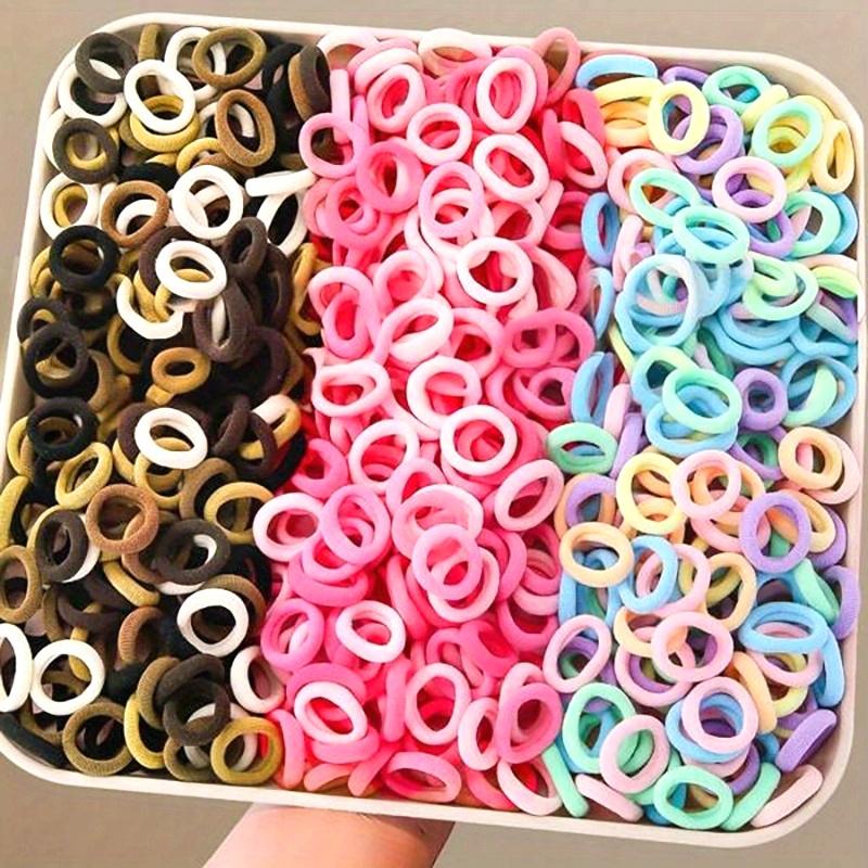 Set of 300 Colorful Basic Hair Ties and Scrunchies For, Including Ponytail Holders and Rubber Bands That Are Gentle On Hair, Perfect for Everyday Use.