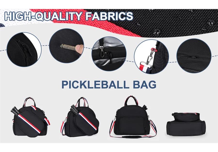 Multi-functional Pickleball Bag: Large Capacity Outdoor Sports Crossbody with Diving Material for Racket Storage
