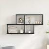 Wall Shelf Black Oak Look 76 x 15 x 53 cm Engineered Wood