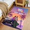Grand Theft Auto Textfeld Teppich Perfekt für Wohnheim Arbeitszimmer Balkon Außenbereich Rutschfester Teppich Büro Heimdekoration Geburtstag/Weihnachtsgeschenk