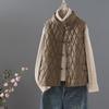 New 2023 Autumn/Winter Women's Retro Buttoned Thin Warm Cotton Vest