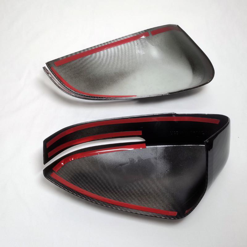 For Toyota C-HR CHR  2024 ABS Fiber Rear View Cover Trim Rearview Mirror Case Cap Overlay Protection Stick Car Accessories