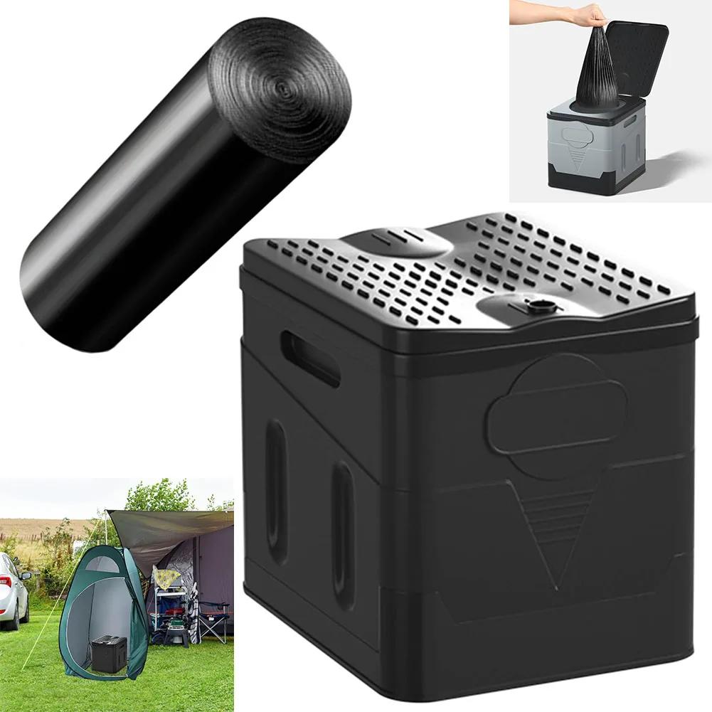 Portable Toilet Car Toilet Bucket Trash Can Travel Outdoor Camp Folding Toilet Reusable For Emergency Self-driving For Adult Kid