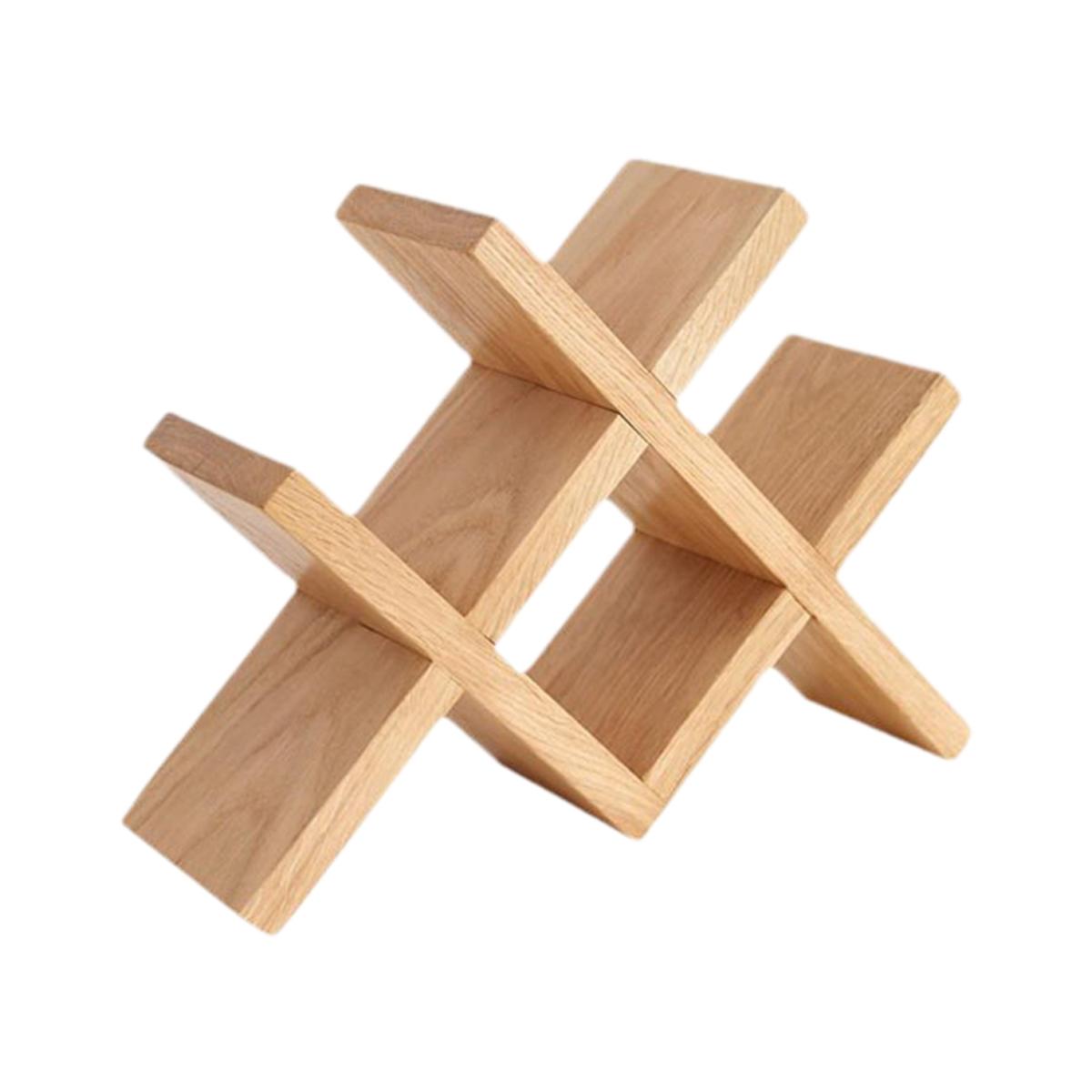 Solid Wood Wine Rack, Wood Wine Display Rack/Standing and Countertop Wine Storage Shelf, for Home, Bar, Kitchen,Cellar Basement