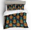Pineapple Quilt Cover Pillowcase 2 or 3 Fruit Bedding Set Single Bed Double Bed Full Size Washable Zipper Bedding