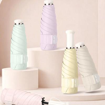 Waterproof Portable Rain Umbrella 5 Folding Folding Mini Sun Umbrella  Summer Season