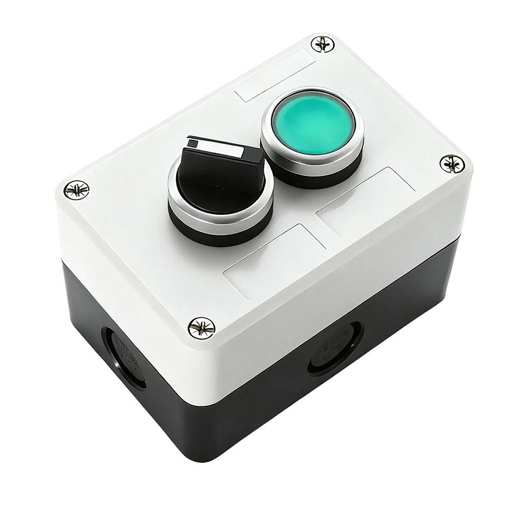 Button Switch Control Box with Waterproof Connector for Secure and For Durable Use in Outdoor and Industrial Settings