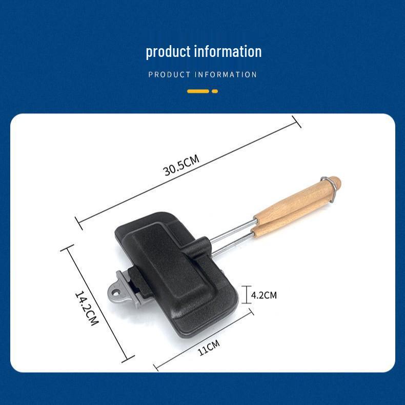 

Detachable Double-Sided Grill Pan for Outdoor Sandwiches & Toast