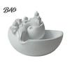 Santorini Home Decor Conch Storage Bowl, Desk Decorative Tray, Exquisite Greek Key Holder Tray Island Charm for Keys Jewelry Coins Small Organizer