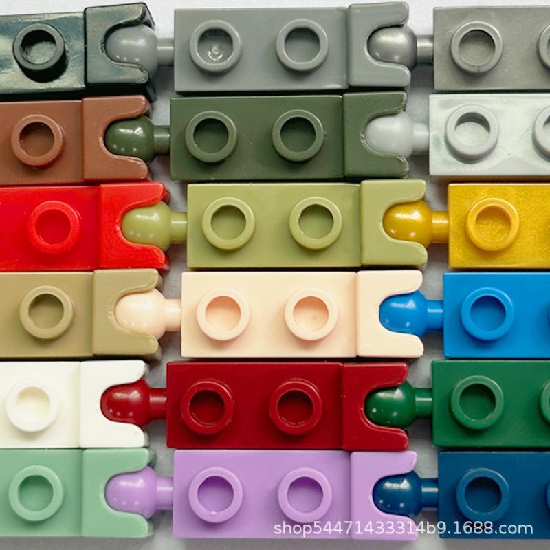 Non-Toxic 10Pcs 14419 1X2 Sideb With Tow Ball Socket Board Building Blocks Moc Color Accessories Compatible With Brick Diy Parts