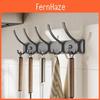 Space Aluminum Over Door Hook Rack With Multiple Hangers For Bathroom And Closet Storage