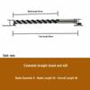 High-Speed Steel Extended Straight Shank Three-Flute End Mill, 2.5-10mm, White Steel