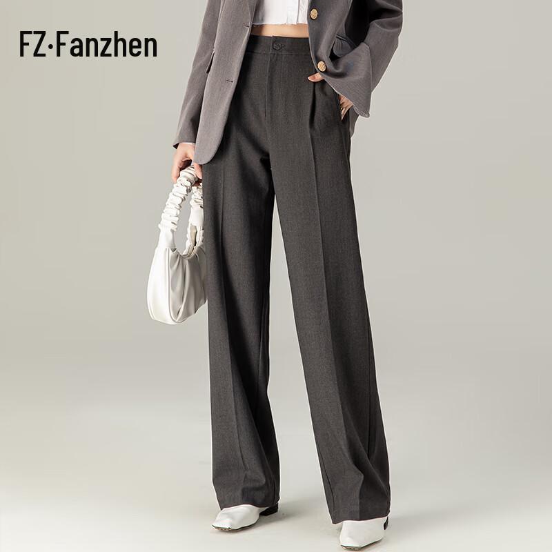 

Women s High-Waist Wide-Leg Draped Casual Trousers 33