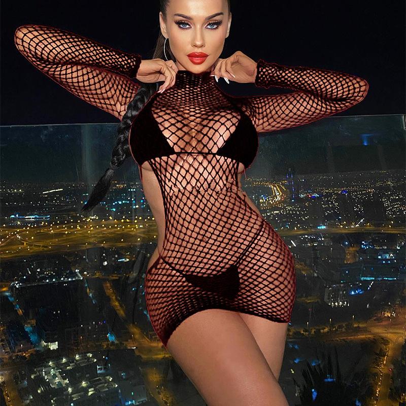 Sexy Fishnet Bodystockings Women Erotic Lingerie Fishnet Bodysuit Outfits Lace Underwear Erotic Mesh Stockings Porn Set Costumes