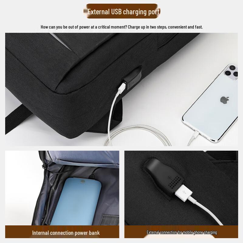 Vanaheimr Unisex 15.6-inch Laptop Business Backpack with USB Charging