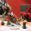 2D Acrylic Christmas Table Decor Santa Claus Sled Elk Tree Ornament with Stand for Office Desk Bookshelf Bedside Xmas Decoration