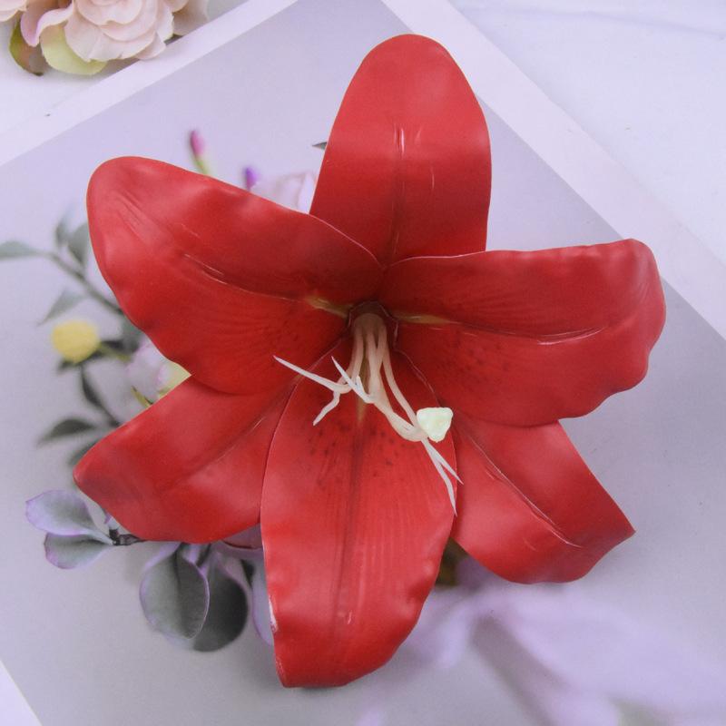 20 Stück Künstliche Lilienblütenköpfe 3D-Druck Real Touch Lilienköpfe für DIY Blumendekoration