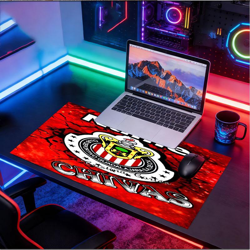 Kişiye Özel İsimli Club Deportivo Guadalajara Desenli Mouse Pad, Dizüstü Bilgisayar Masa Matı, Ev İçin Dekoratif Masa Matı Klavye Altlığı Hediye